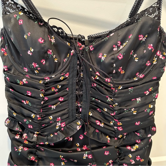FOR LOVE & LEMONS Pansy Floral Mini Dress Size M - Picture 9 of 14